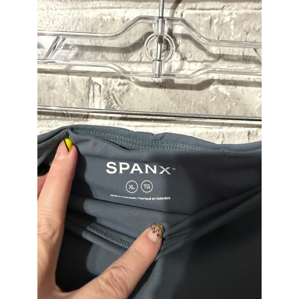 Spanx Booty Boost Active 7/8 Leggings Slate Blue Grey XL High Waist Yoga Pants - Picture 3 of 3